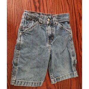 Vintage Bugle Boy Carpenter Shorts Boys 5 Blue Denim Baggy Skater 90s Y2K‎
